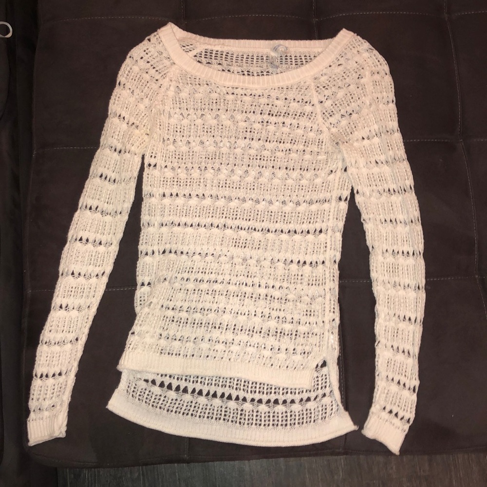 Aeropostale white lace sweater
